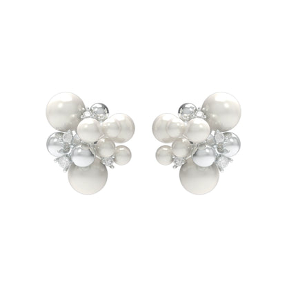 Explosive Pearl Zircon Earrings