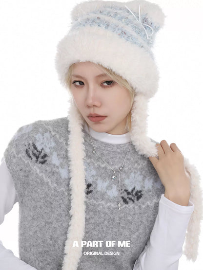 Snowflake Cat Pendant Necklace