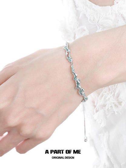 Clear Mint Epoxy Bracelet