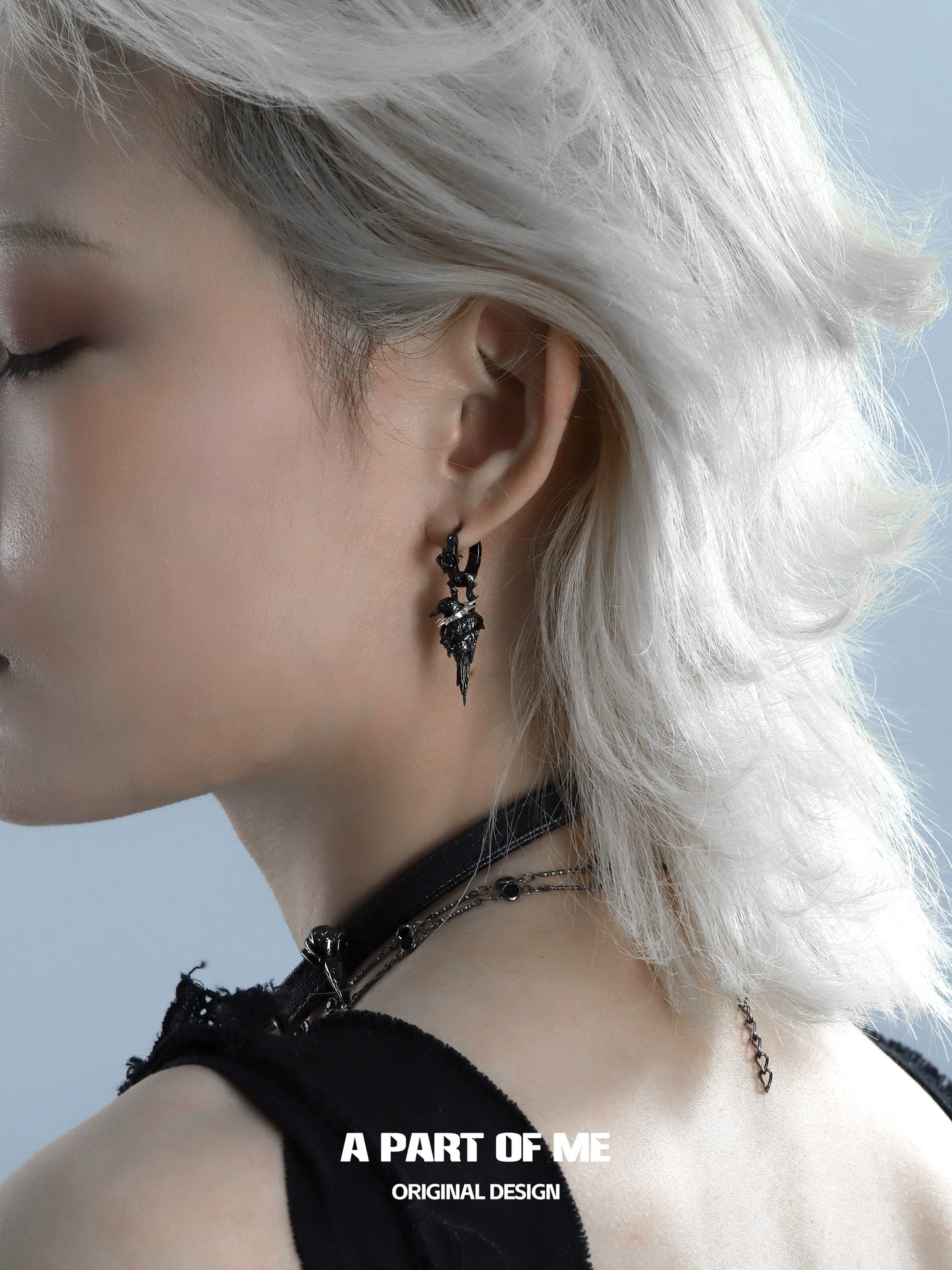 Gothic Raven Tomb Earrings