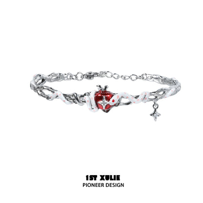 Cute Hungry Snake Apple Bracelet