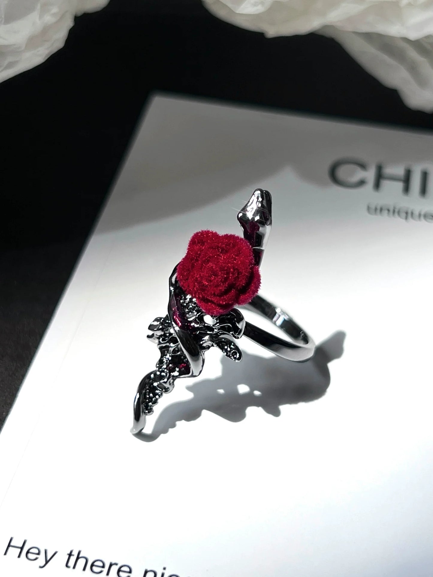 "Rose Snake" Wrap Ring