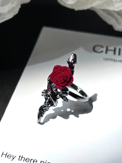 "Rose Snake" Wrap Ring