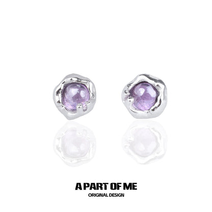 Charming Purple Planet Earrings
