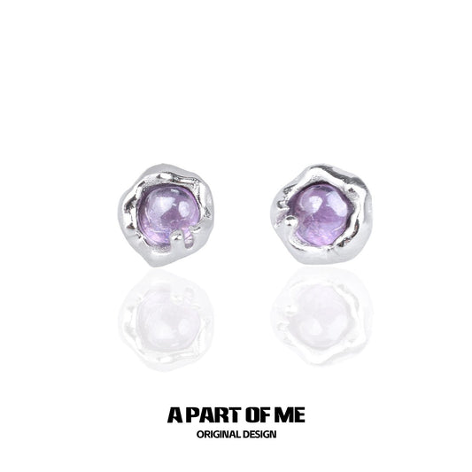 Charming Purple Planet Earrings