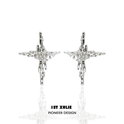 Y2K Rebel Cross Stud  Earrings