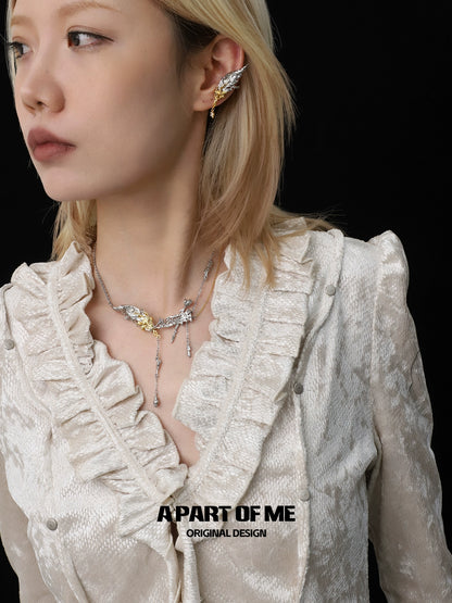 Red Quill Enchanter Ear Cuff