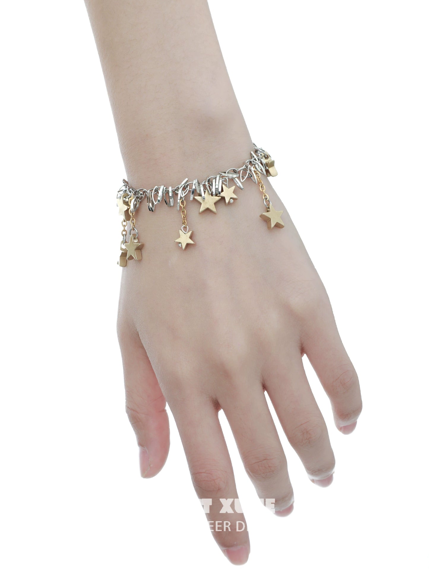 Vintage Star Tassel Silver Bracelet