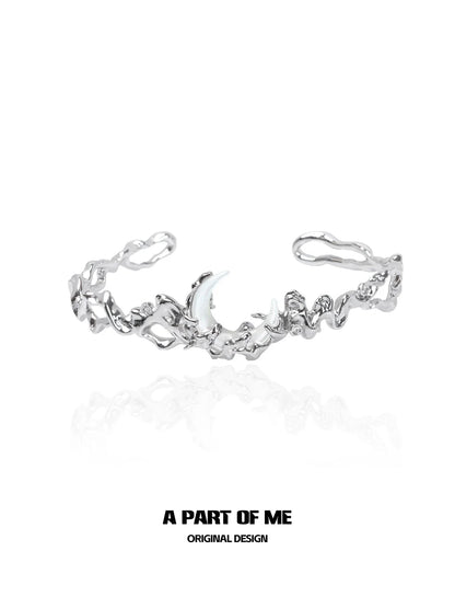 Frosted Moonlight Silver Bracelet