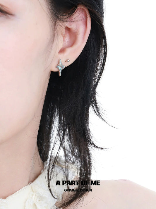 Blue Galaxy Zircon Earrings