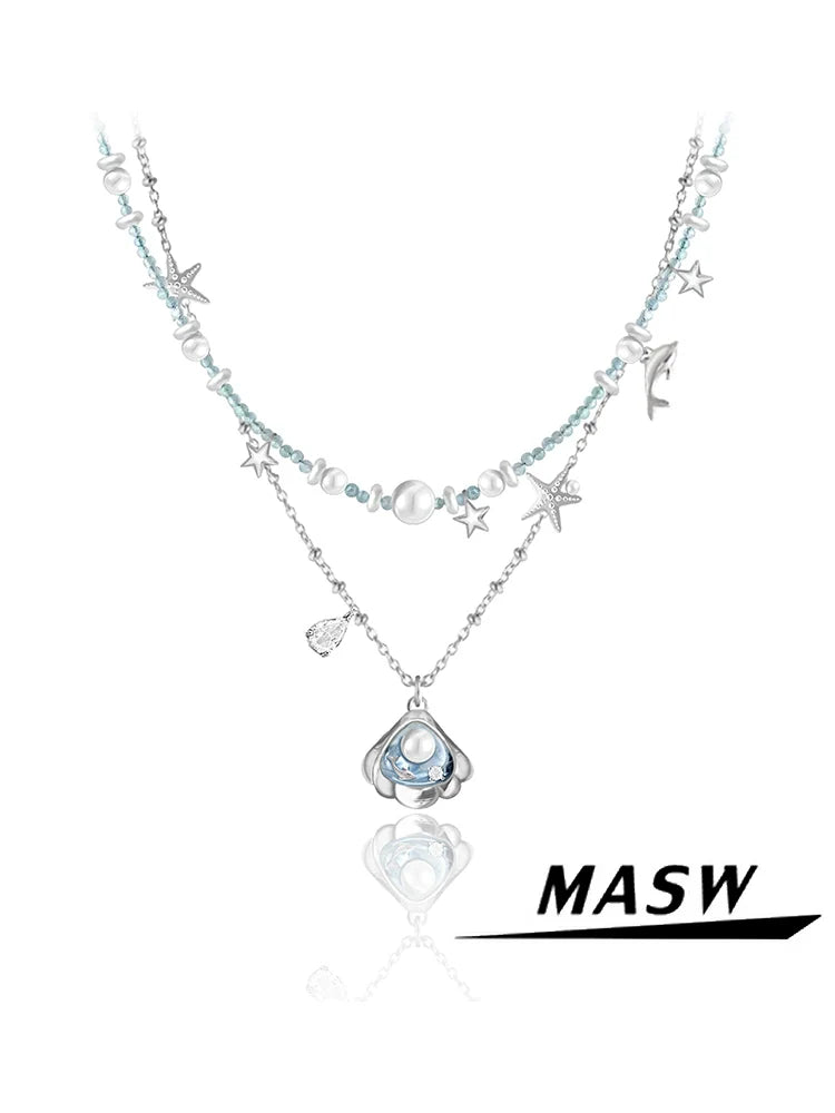 Sea Secret Beaded Necklace