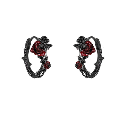 Red Rose Gothic Earrings