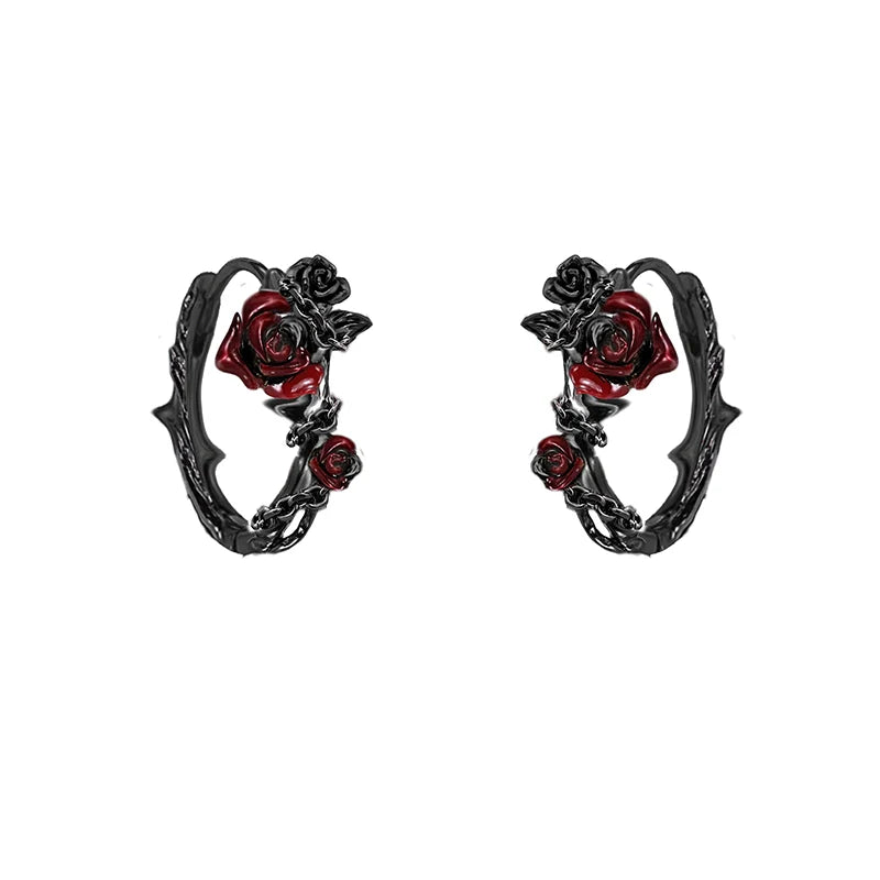 Red Rose Gothic Earrings
