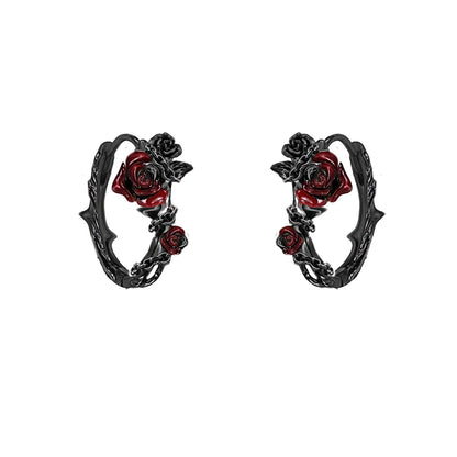 Red Rose Gothic Earrings