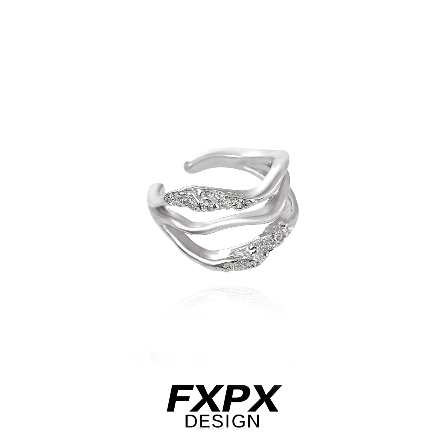 Metal Wave Texture Ear Clip