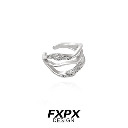 Metal Wave Texture Ear Clip