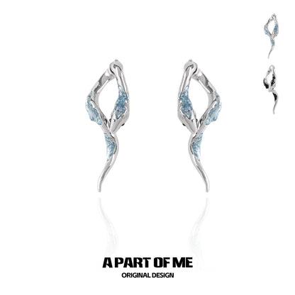 Mystic Ice Snake Earrings