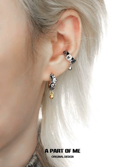 Graffiti Kitten Puppy Ear Clips