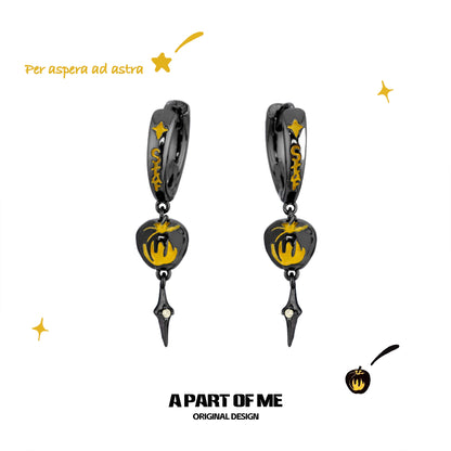 Golden Apple Star Earrings