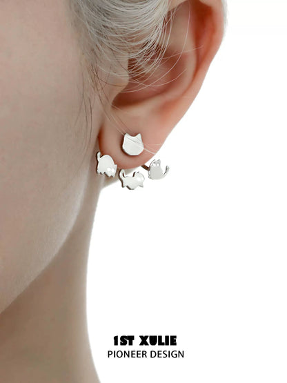 Cute Cat Companions Removable Earrings