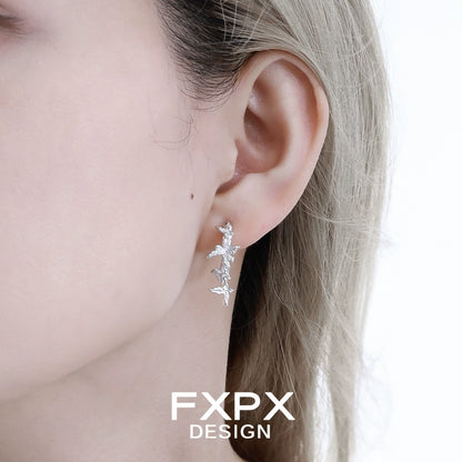 Punk Metal Butterfly Earrings