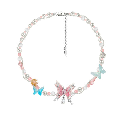 Butterfly Beaded Clavicle Chain