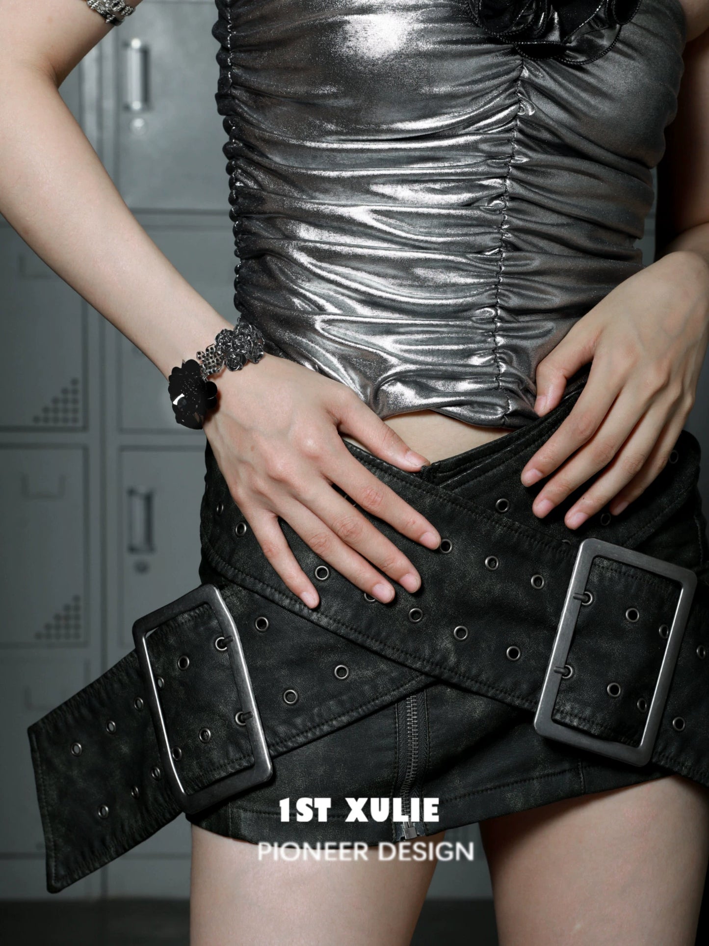 Gothic Taboo Rose Cyberpunk Bracelet