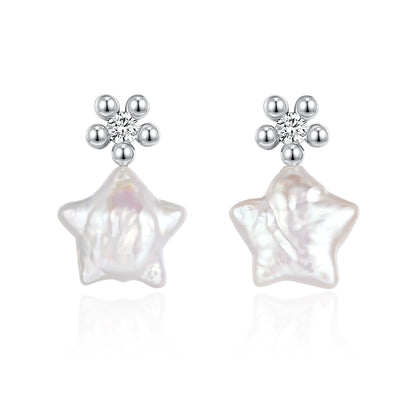 Baroque Pearl Star Earrings