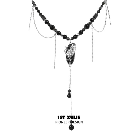 Rebellious Crane Tassel Necklace