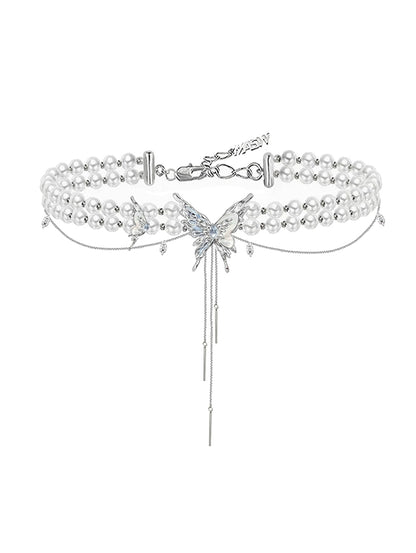Butterfly Dance Pearl Choker