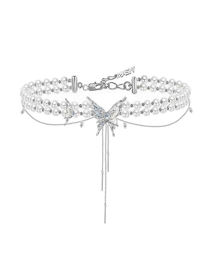 Butterfly Dance Pearl Choker