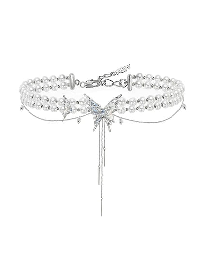Butterfly Dance Pearl Choker