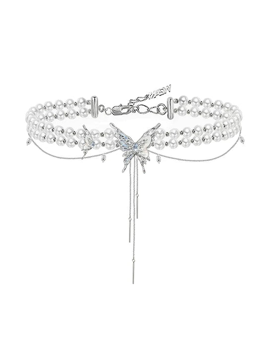 Butterfly Dance Pearl Choker