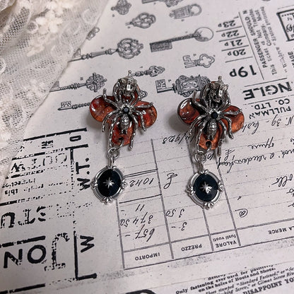 Skull Spider Bloody Earrings