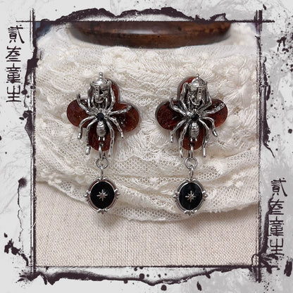 Skull Spider Bloody Earrings