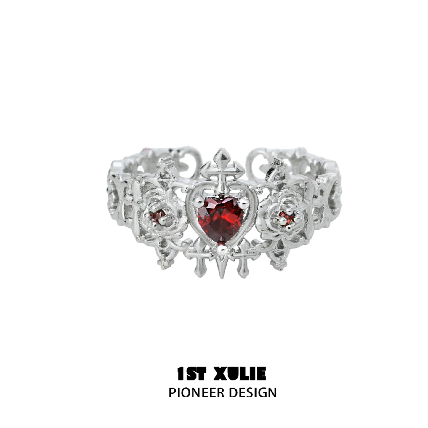 Gothic Taboo Rose Couple Rings