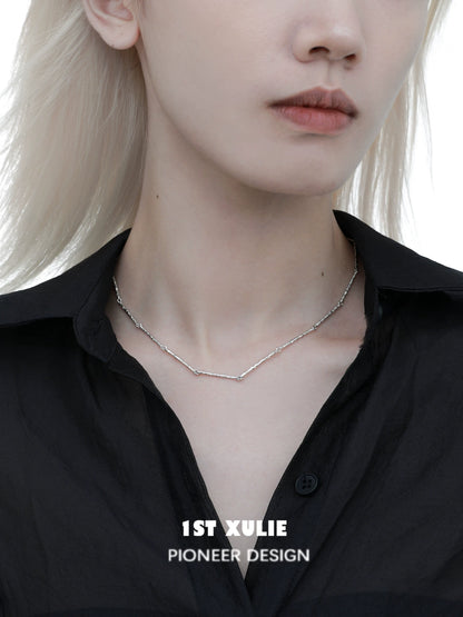 Minimalist Bamboo Segment Necklace