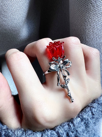 "Rose Manor" Ribbon Bow Ring