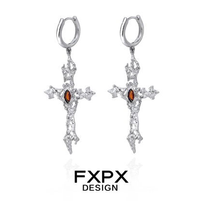 Gothic Faith Punk Cross Earrings
