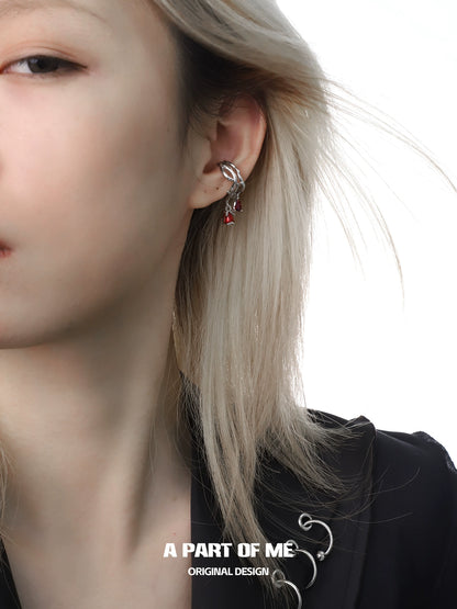 Scarlet Rose Ear Cuffs