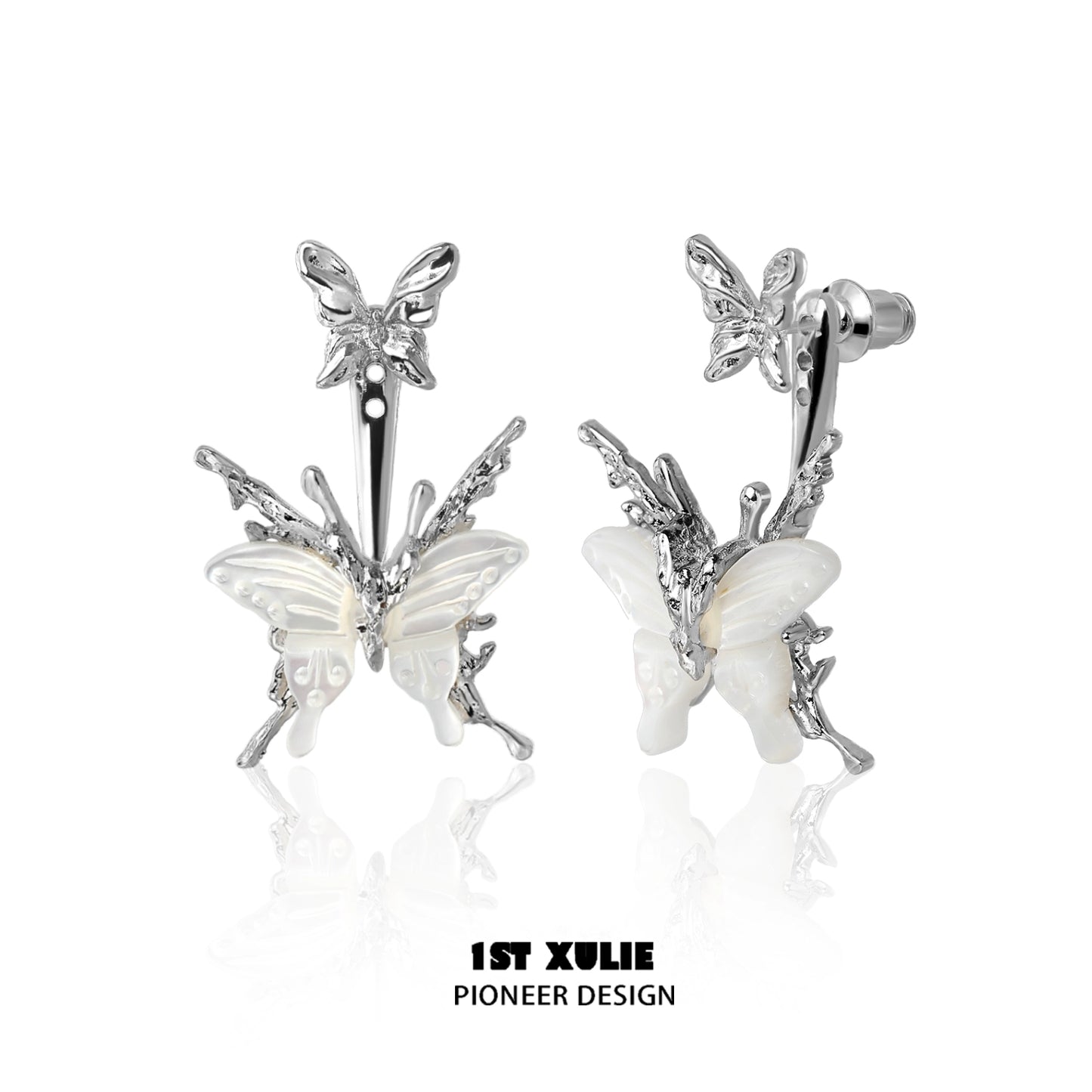 Futuristic Mechanical Butterfly Earrings