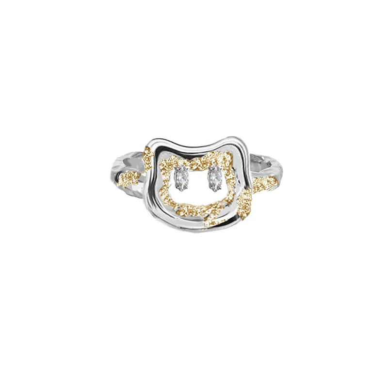 Cat Blessing Couple Rings