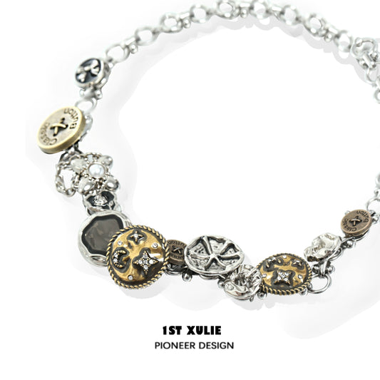 Retro Button Spice Necklace