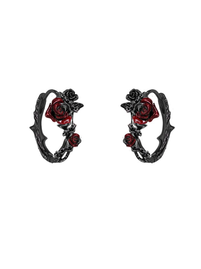 Red Rose Gothic Earrings