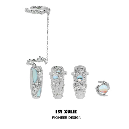 Y2K Dreamy Fairy Nail Chain Ring