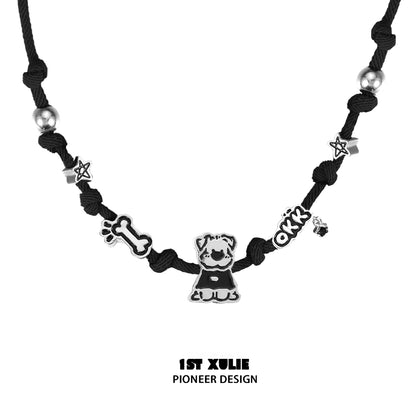 Happy Puppy Braided Necklace