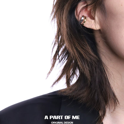 Two-Tone Diamond Accent Ear Clips