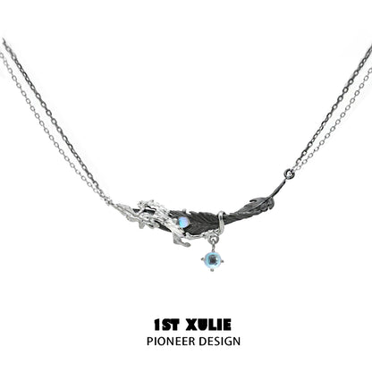 Y2K Enchanted Feather Necklace