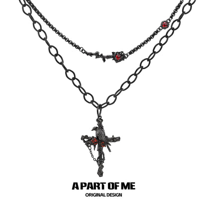 Hell Raven Messenger Necklace