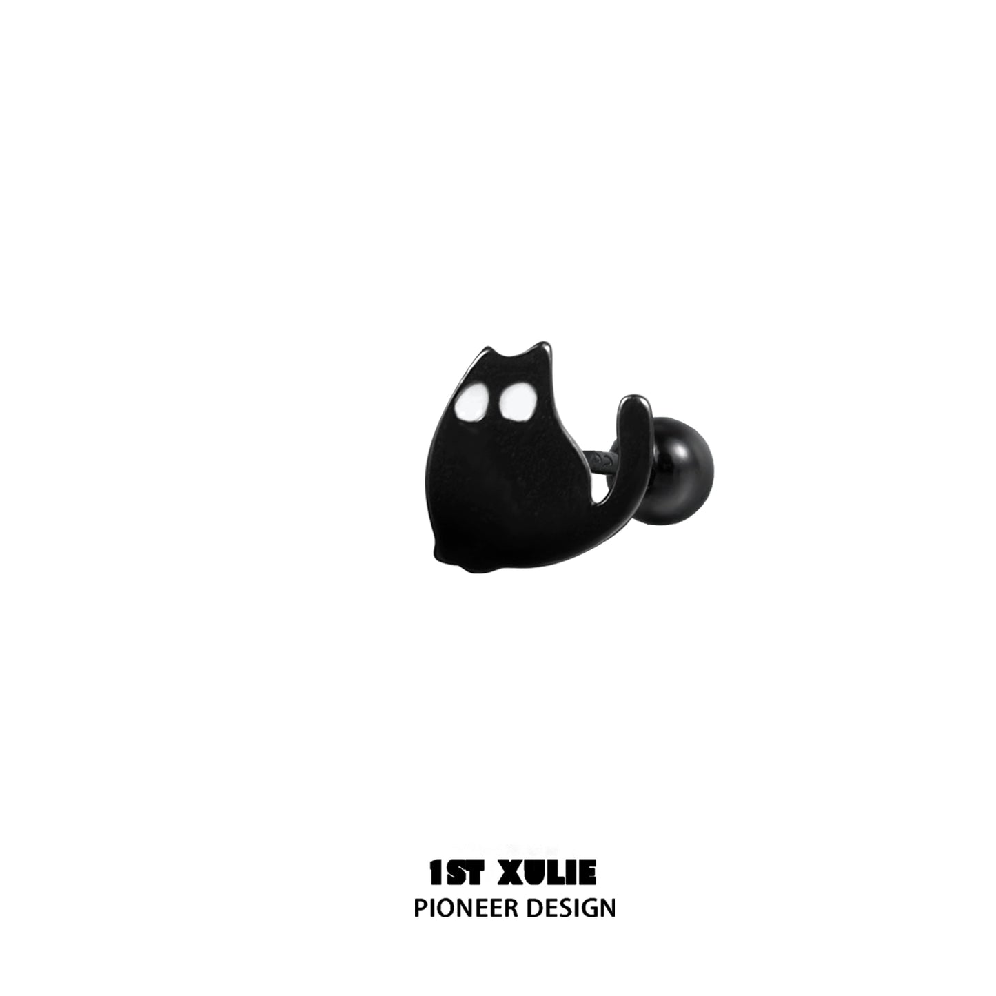 Y2K Moonlit Black Cat Earrings